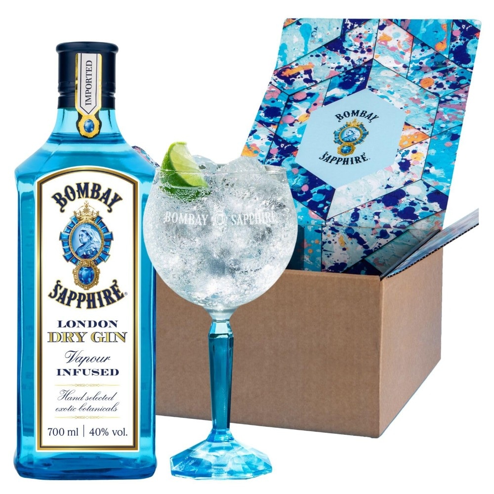 Bombay Sapphire Conf. con Bicchiere 700 ml in offerta da Carrefour