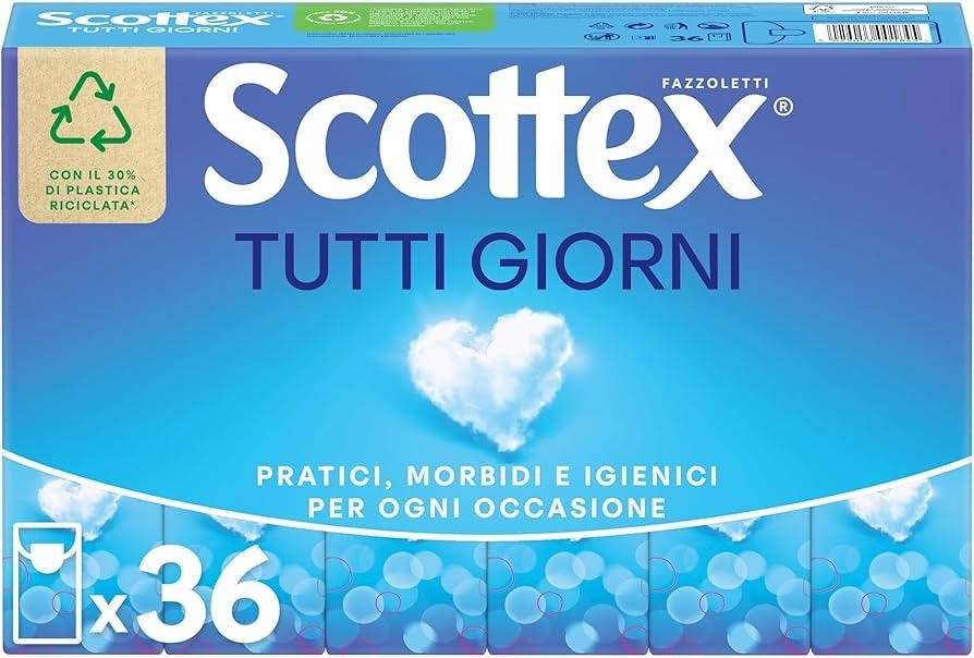Scottex Tutti i Giorni Fazzoletti 36 PACCHETTI - Offerta nel negozio Acqua & Sapone