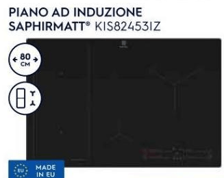 Piano ad induzione SaphirMatt KIS82453IZ ELECTROLUX in offerta da Unieuro