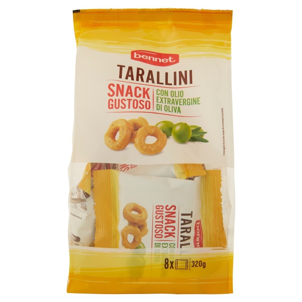 Tarallini con olio extra vergine Bennet conf. da 8, 320 g in offerta da Bennet