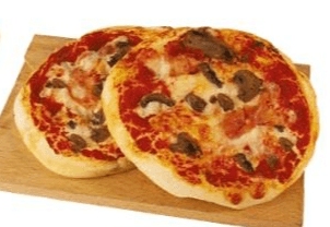 Pizza salamina o prosciutto e funghi in offerta da DeSpar