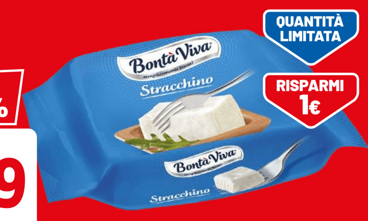 Stracchino 500 g Bonta Viva in offerta da Dpiù