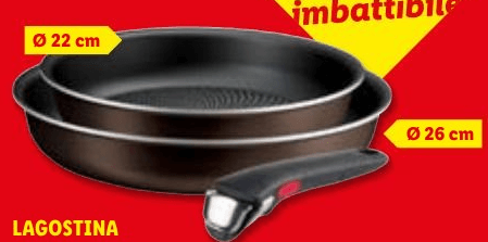 Lagostina Set padelle con manico rimovibile in offerta da Lidl