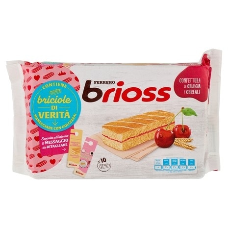 Kinder Brioss albicocca o ciliegia Ferrero conf. da 10, 280 g in offerta da Bennet