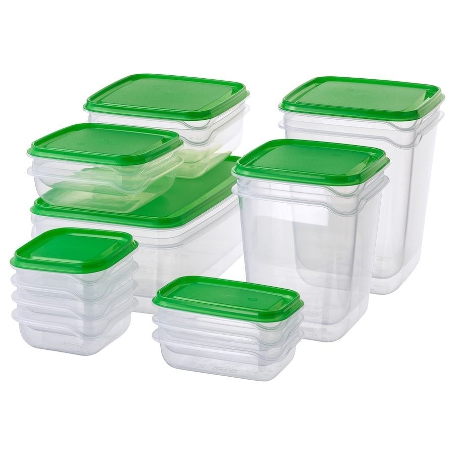 Set contenitori verdi 17 pezzi in offerta da Carrefour