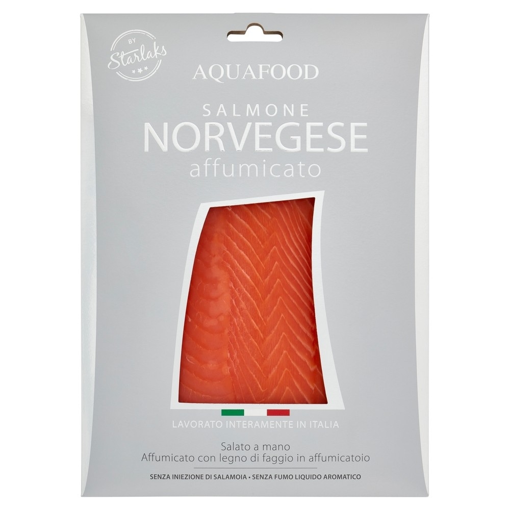 Aquafood salmone norvegese affumicato 100 g in offerta da Bennet