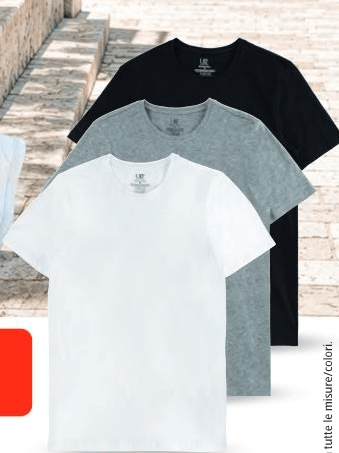 T-shirt da uomo 3 pz - Offerta nel negozio ALDI