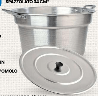 Coperchio in alluminio con pomolo montato 34 cm in offerta da Eurospin