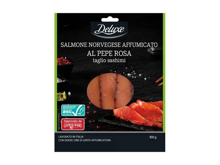 Salmone norvegese affumicato 100 g confezione Deluxe in offerta da Lidl