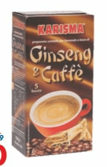 Karisma ginseng e caffè 5 buste, 100 g in offerta da MD