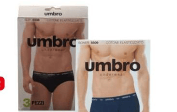 Conf. 3 slip o boxer 3 pezzi Umbro in offerta da Iper La grande i