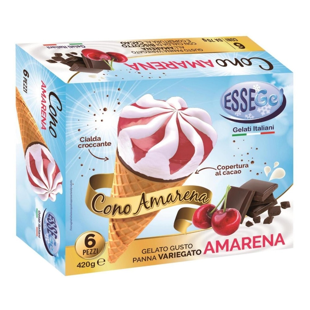 Cono Spagnola Amarena 6 pezzi, 420 g Classic in offerta da Carrefour
