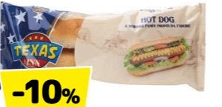 Texas in Panini per Hot Dog 300 g in offerta da Dpiù