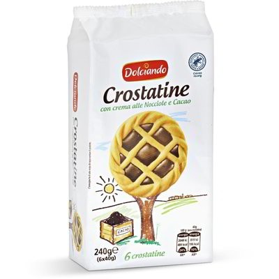 Crostatine con crema alle nocciole e cacao 240 g Dolciando in offerta da Eurospin