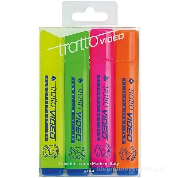 Tratto Video evidenziatori set 4 pezzi 4 pezzi in offerta da MD