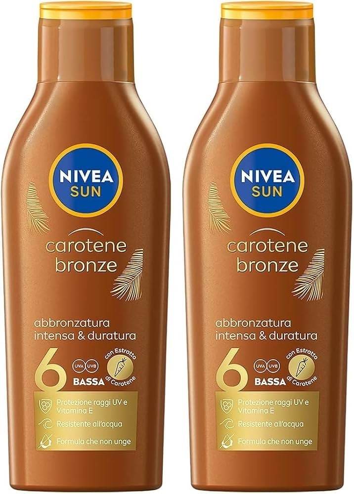 Nivea latte solare carotene bronze SPF 6 200 ml flacone in offerta da Lidl