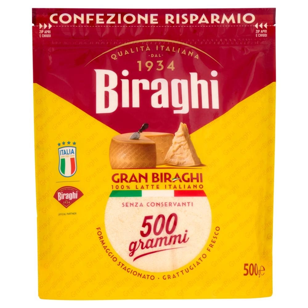 Gran Biraghi Formaggio Stagionato Grattugiato Fresco 500 g in offerta da Bennet