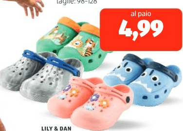 Clogs per bambini Lily & Dan - Offerta nel negozio ALDI