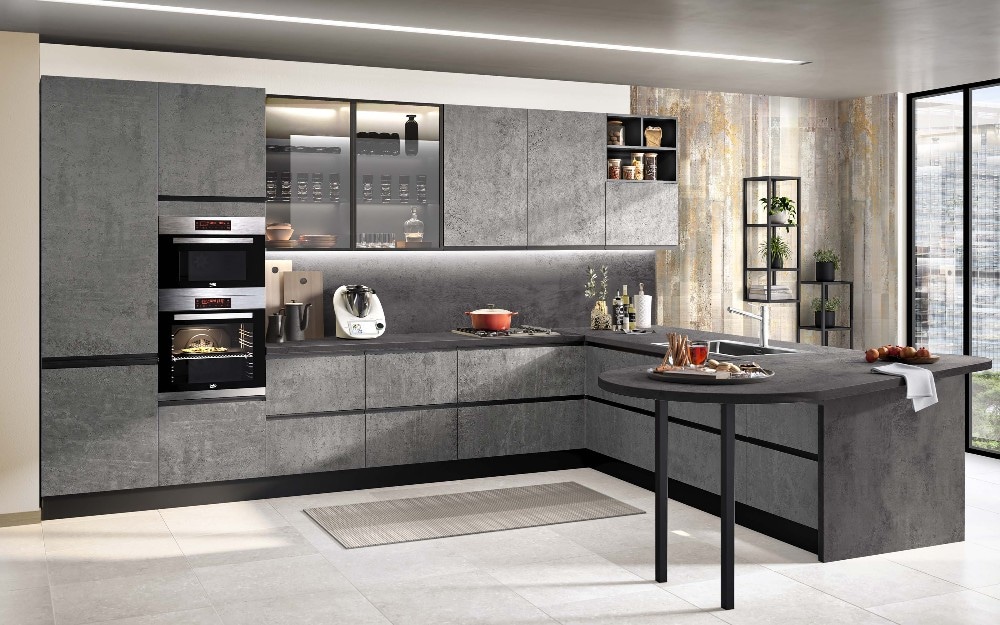 Koncret Grigio lunga 255 cm, profonda 60 cm, alta 215 cm Oasi - Offerta nel negozio Mondo Covienza