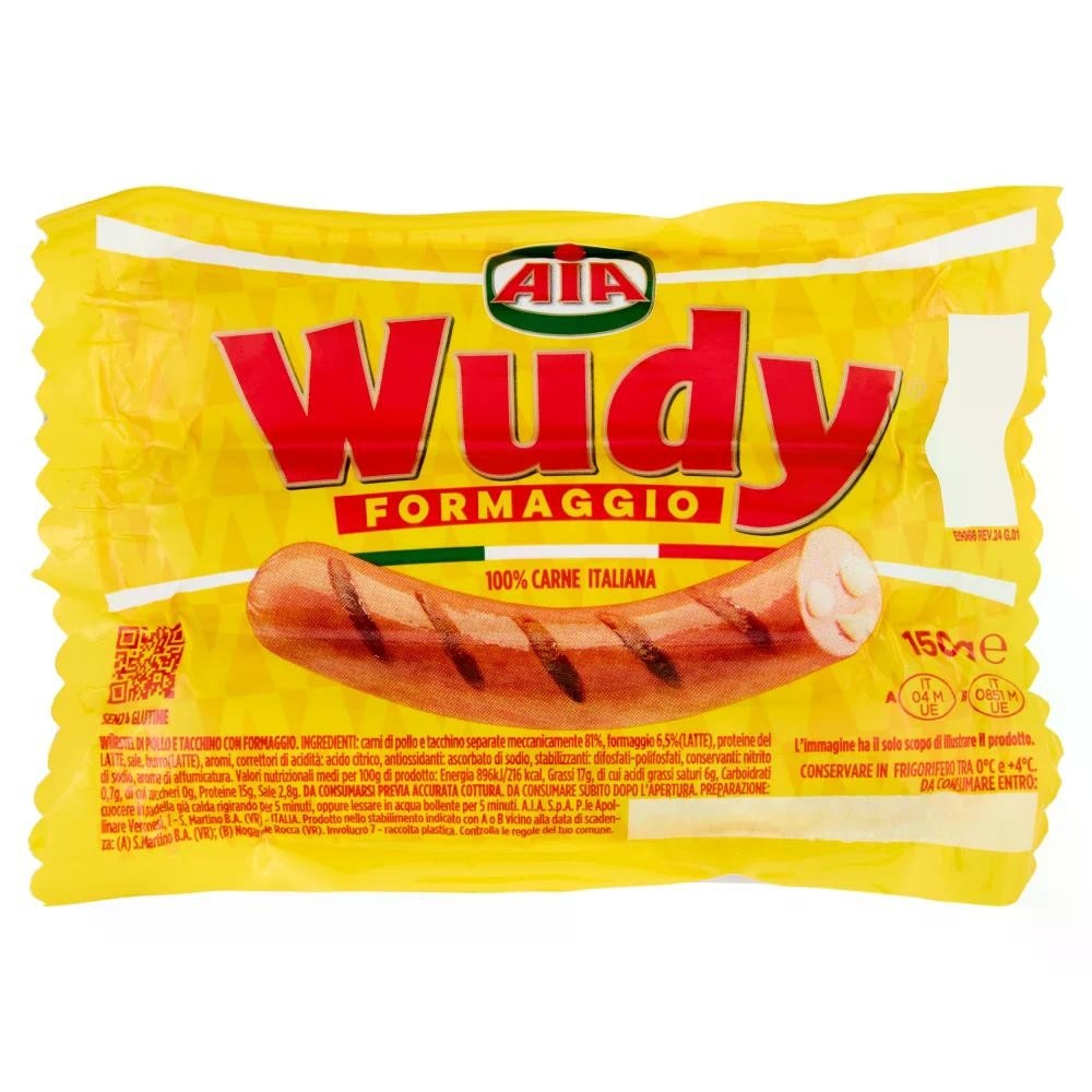 AIA Wudy würstel di pollo e formaggio 150 g in offerta da Carrefour