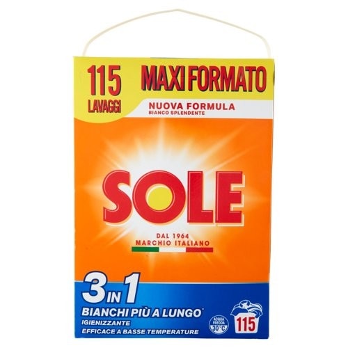 Detersivo in Polvere per Lavatrice Bianco Splendente Sole 5,75 kg in offerta da Bennet