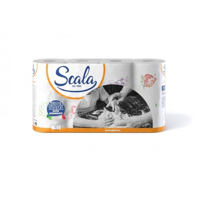 Scala carta casa asciugatutto 4 rotoli 2 veli in offerta da MD