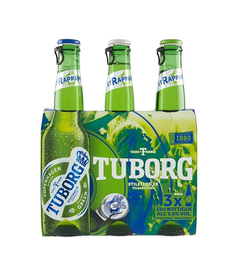 Birra Tuborg conf 3 pezzi da 330 ml cad in offerta da Carrefour