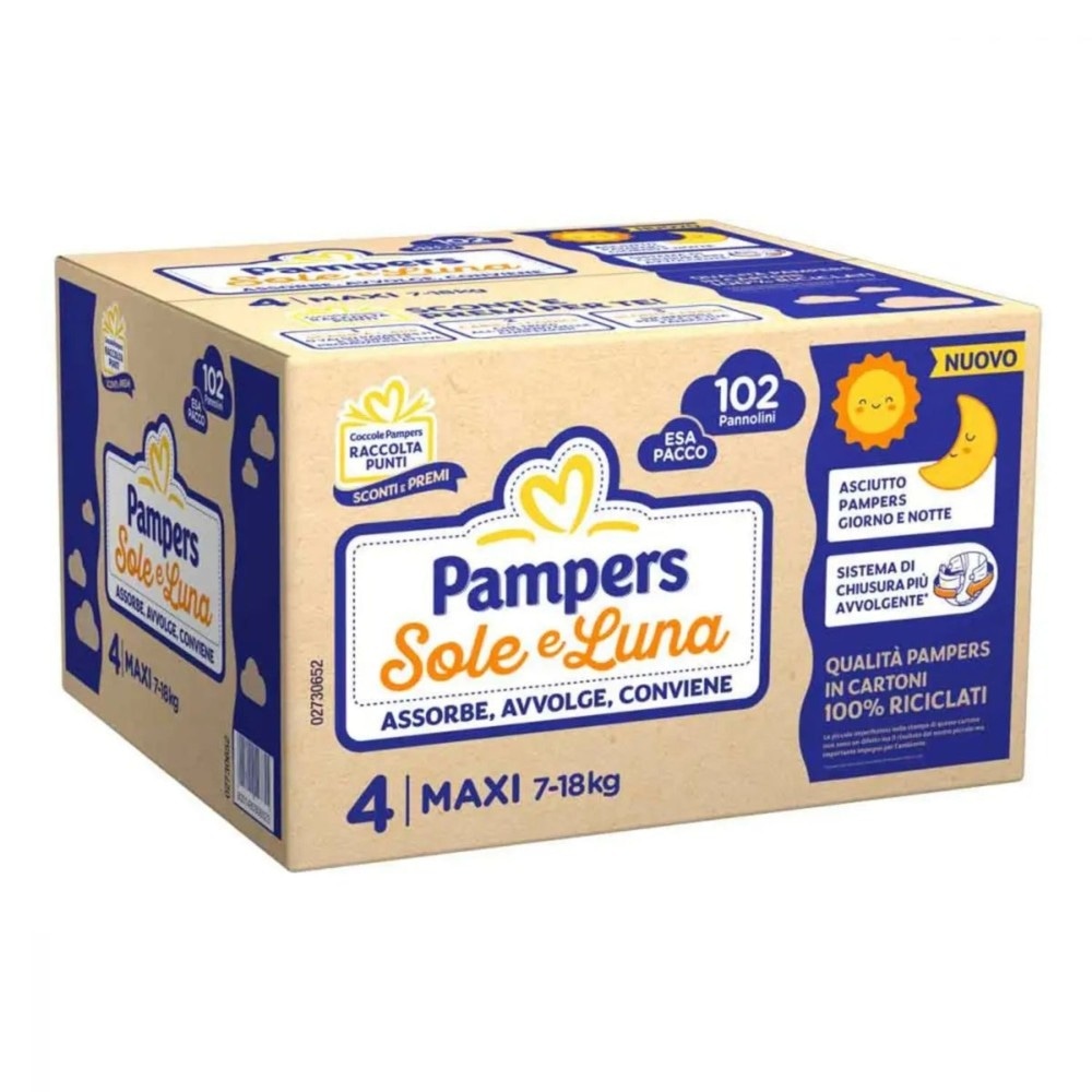 Pampers Sole e Luna 102 pezzi - Offerta nel negozio Risparmio Casa