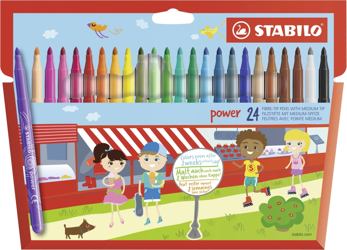 Pennarelli Power Stabilo 24 colori assortiti in offerta da Bennet