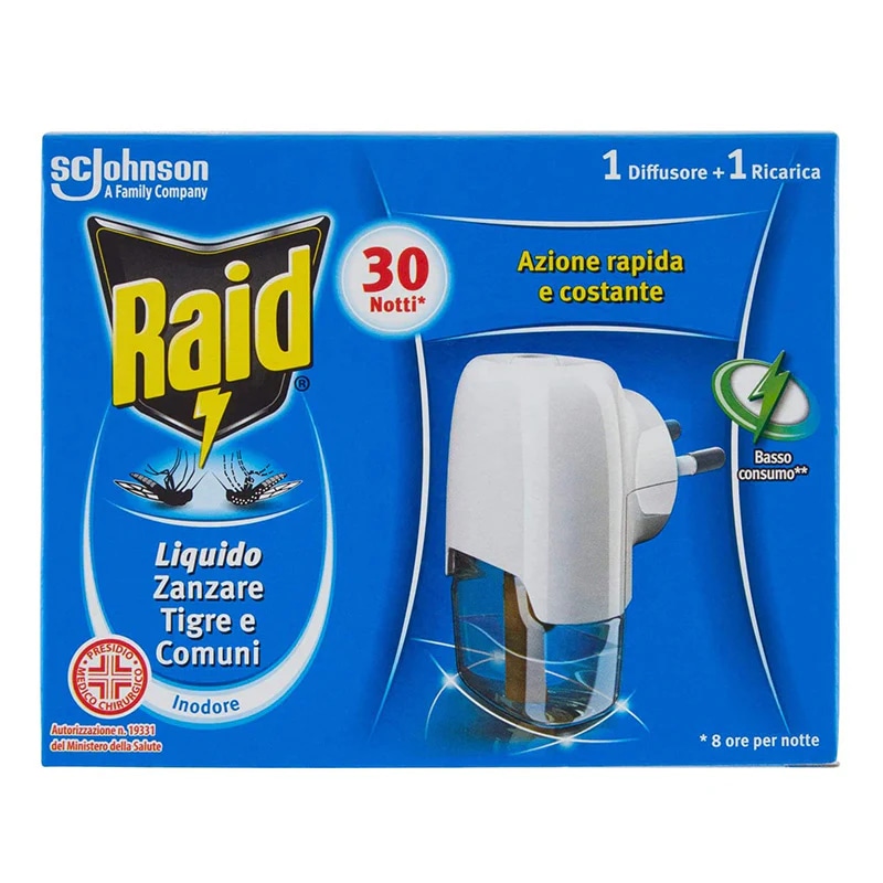 Insetticida Elettrico Raid Base + Ricarica Liquida 30 notti in offerta da Carrefour