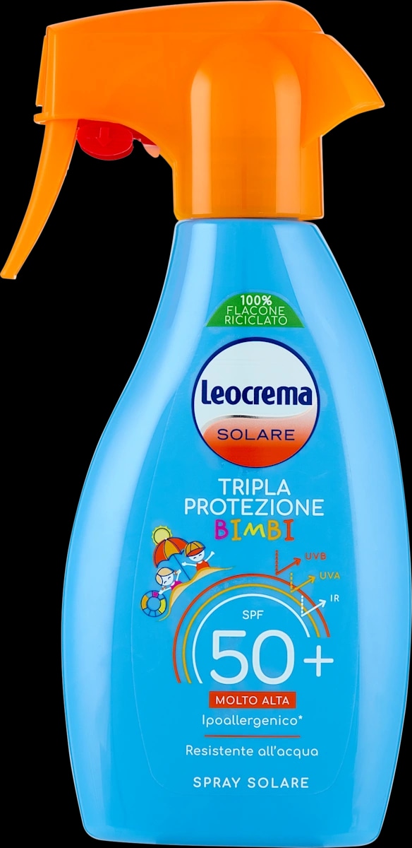Spray Solare Trigger Tripla Protezione Bimbi 250 ml Leocrema in offerta da Carrefour
