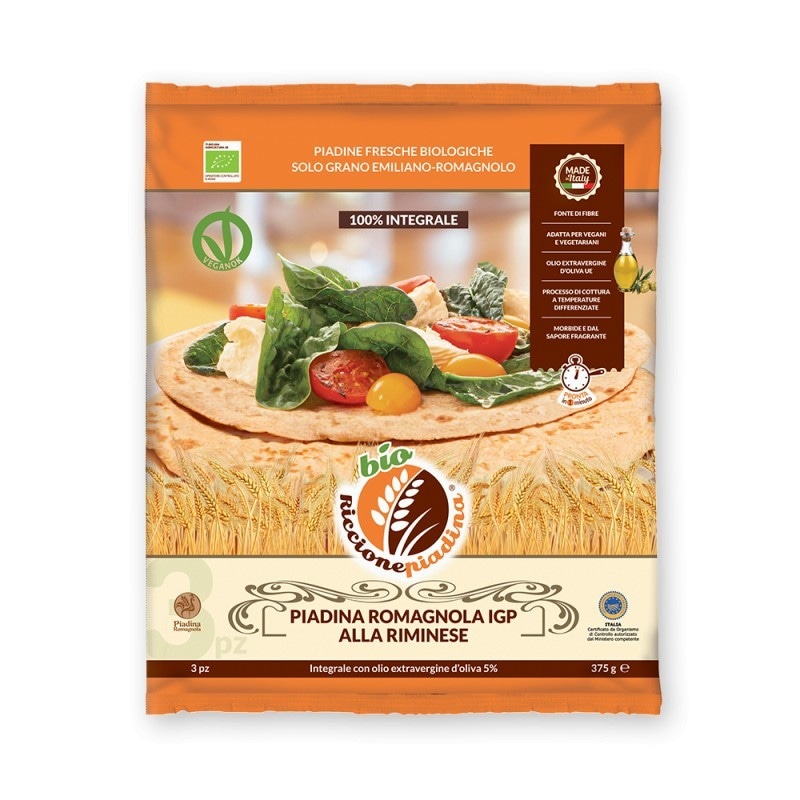 Piadina integrale bio Riccione Piadina 375 g in offerta da Panorama