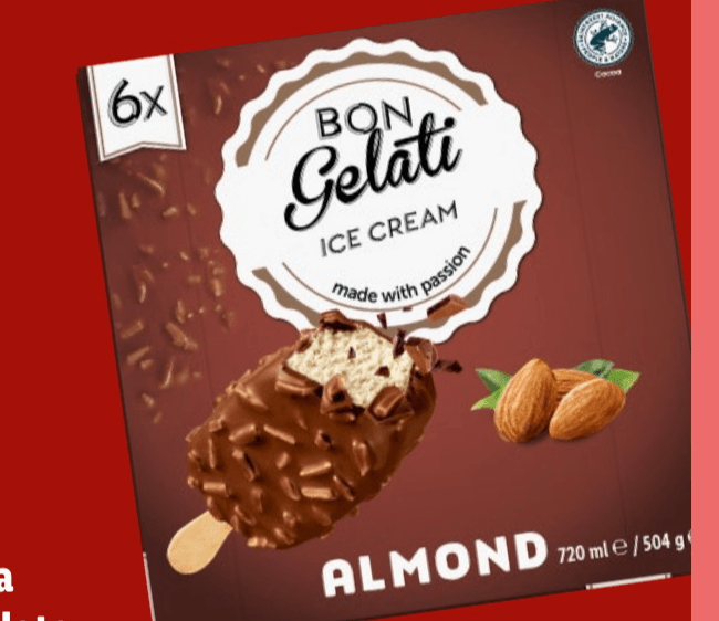 Bon Gelati Gelato alla vaniglia 6x 84 g confezione - Offerta nel negozio Lidl