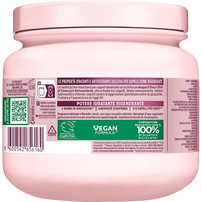 Maschera idratazione d'Uva Garnier Ultra Dolce ml 340 - Offerta nel negozio Bennet