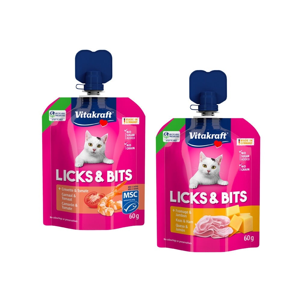 Snack cremoso per gatto Licks & Bits Vitakraft - Offerta nel negozio Bennet