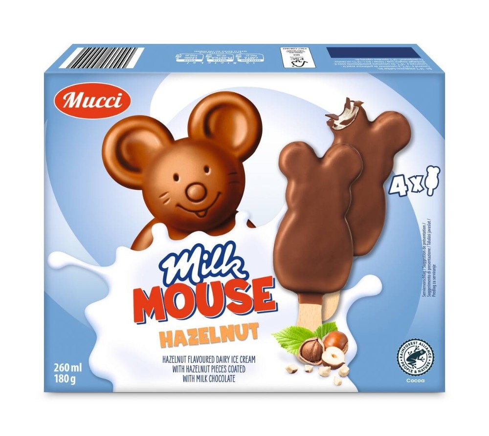 Mucci Milk Mouse Stecchi Gelato 4 pezzi, 184/180 g - Offerta nel negozio ALDI