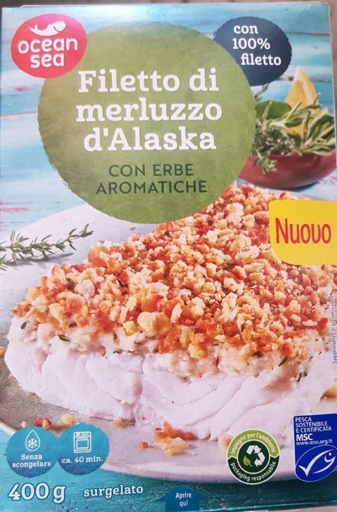 Porzioni di filetto di merluzzo d'Alaska 400 g confezione Ocean Sea in offerta da Lidl