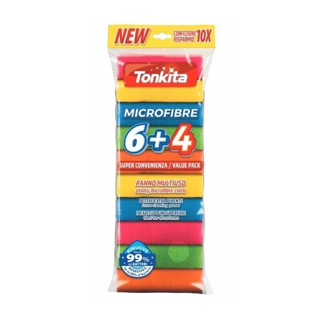 Panni multiuso microfibre Tonkita 6+4 in offerta da Il Gigante
