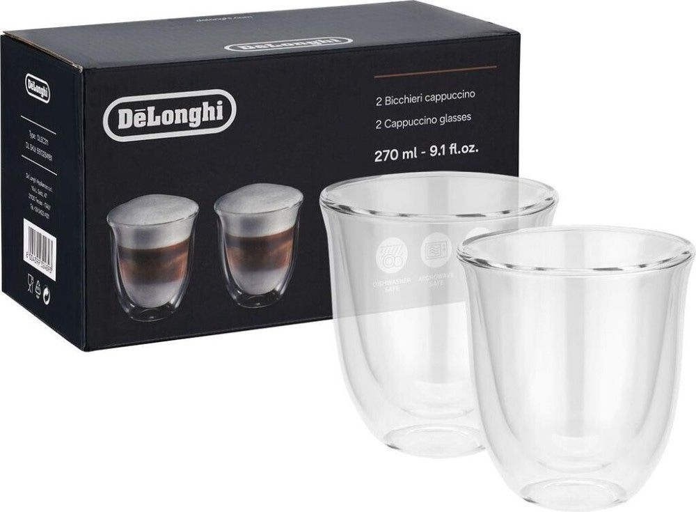 DeLonghi Set 2 bicchieri cappuccino 2 bicchieri - Offerta nel negozio Euronics