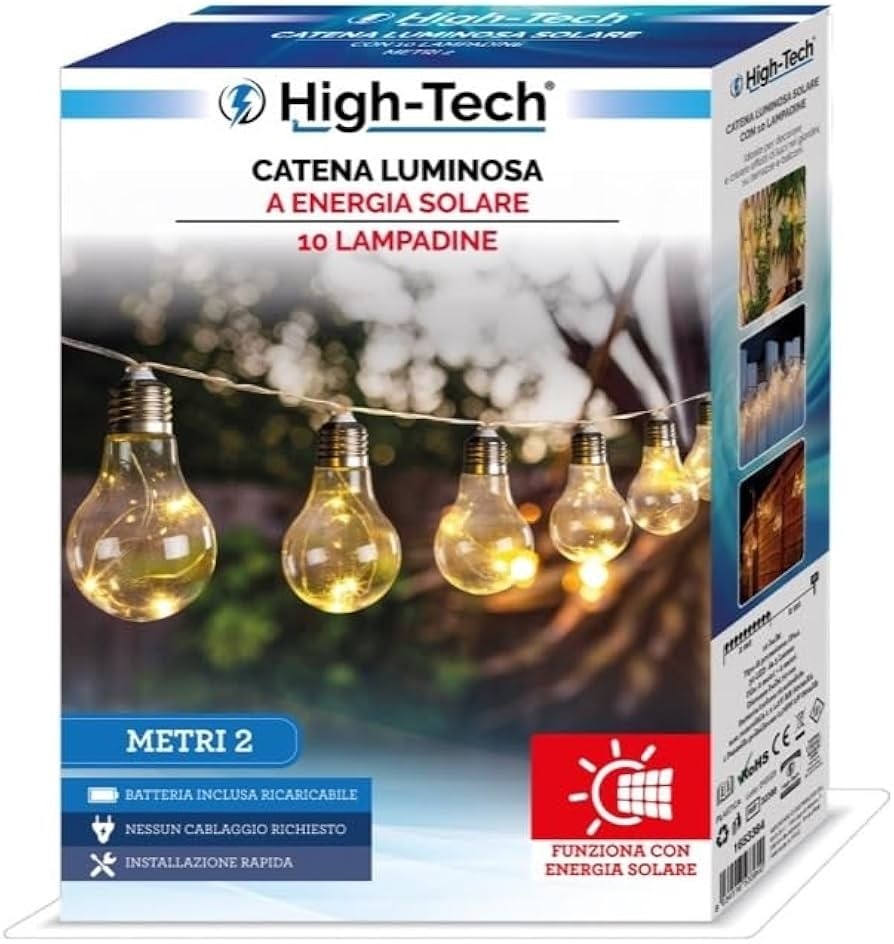 Catena luminosa solare 2 mt High-Tech - Offerta nel negozio Maury's
