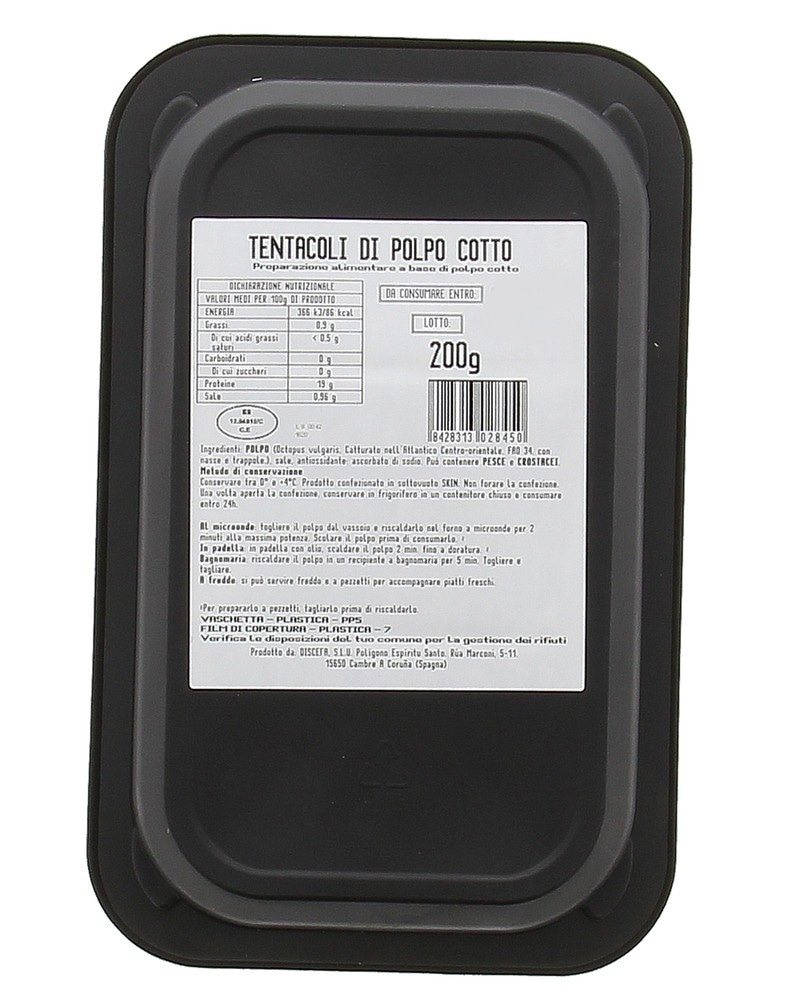 Tentacoli di polpo cotto Skin g 200 in offerta da Bennet