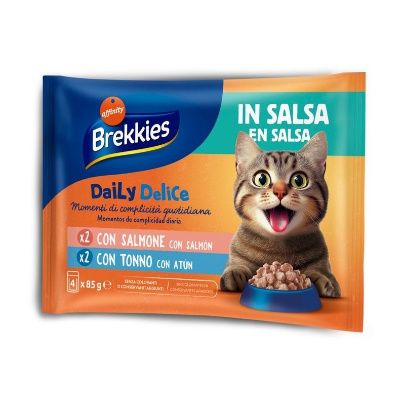 Alimento umido per gatti Fit&Delicious, Brekkies o Nature 85 g x4 Ultima, Brekkies in offerta da Iper La grande i
