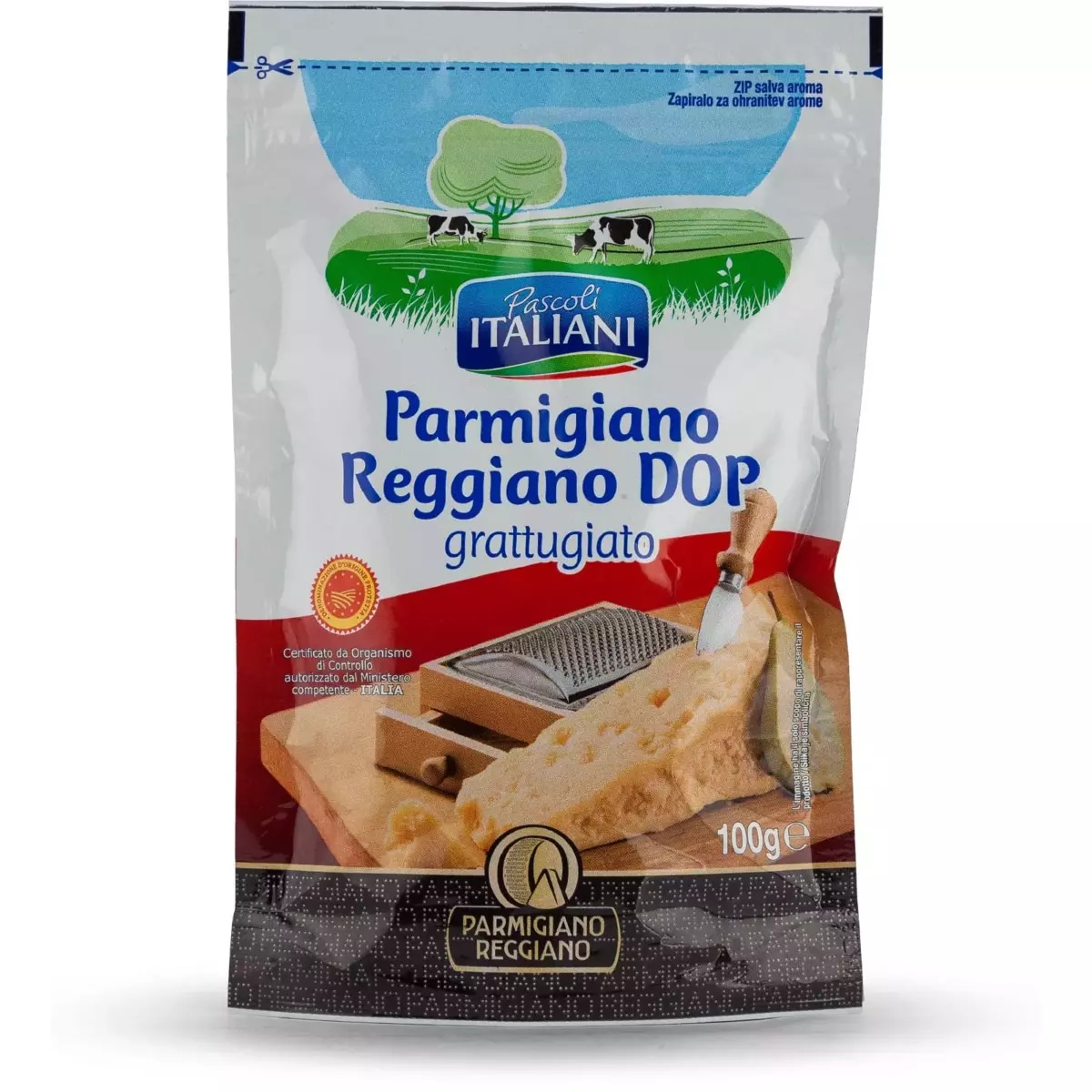 Parmigiano Reggiano DOP Grattugiato 100 g Pascoli Italiani in offerta da Eurospin