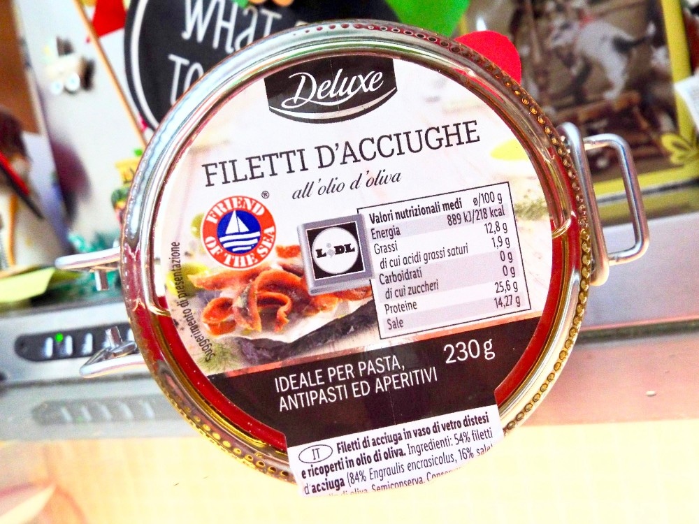DELUXE Filetti di acciughe 126 g (sgocc.) confezione - Offerta nel negozio Lidl