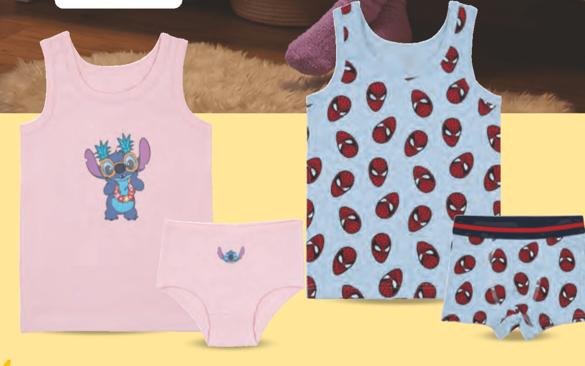 Intimo per bambini confezione da 3, 4 o 5 pezzi Disney in offerta da ALDI