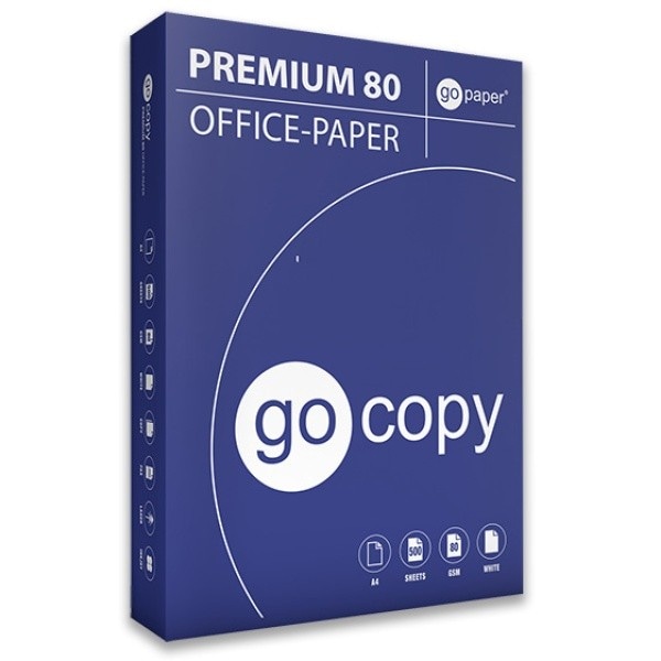 Go Copy risma di carta premium conf. da 500 fogli, g 80, formato A4 in offerta da Bennet
