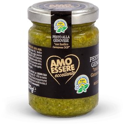 Pesto alla Genovese con/senza aglio 130 g AMO ESSERE in offerta da Eurospin