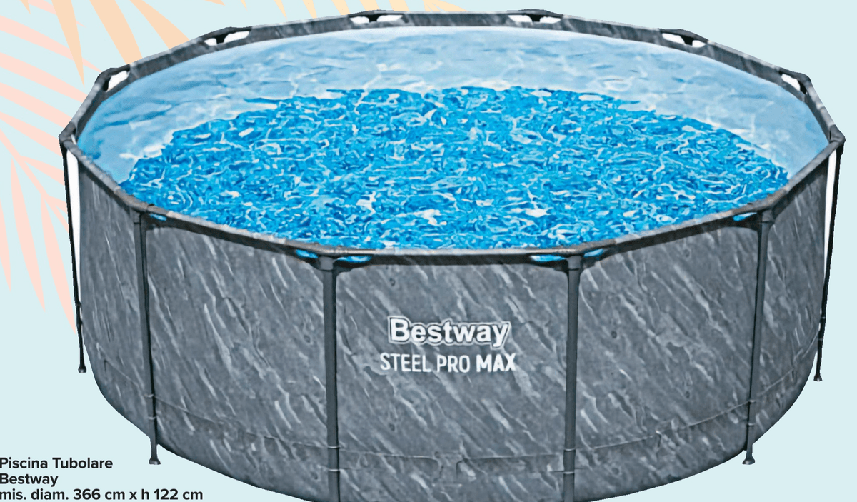 Piscina Tubolare Bestway Steel Pro Max mis. diam. 366 cm x h 122 cm Bestway® - Offerta nel negozio Carrefour