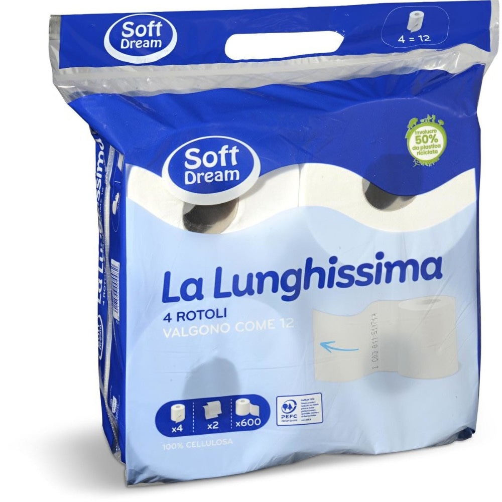 Carta Igienica La Lunghissima 4 rotoli Soft Dream in offerta da Eurospin