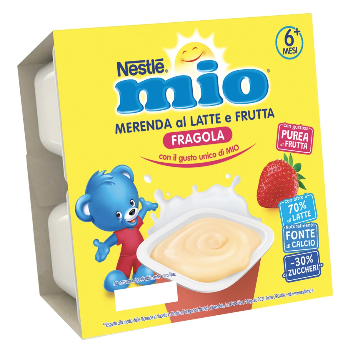 Merenda al latte Mio Nestlé conf 4 pezzi da 100 g cad 400 g in offerta da Carrefour